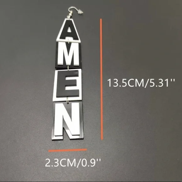 Amen Earrings - Picture 2 of 2